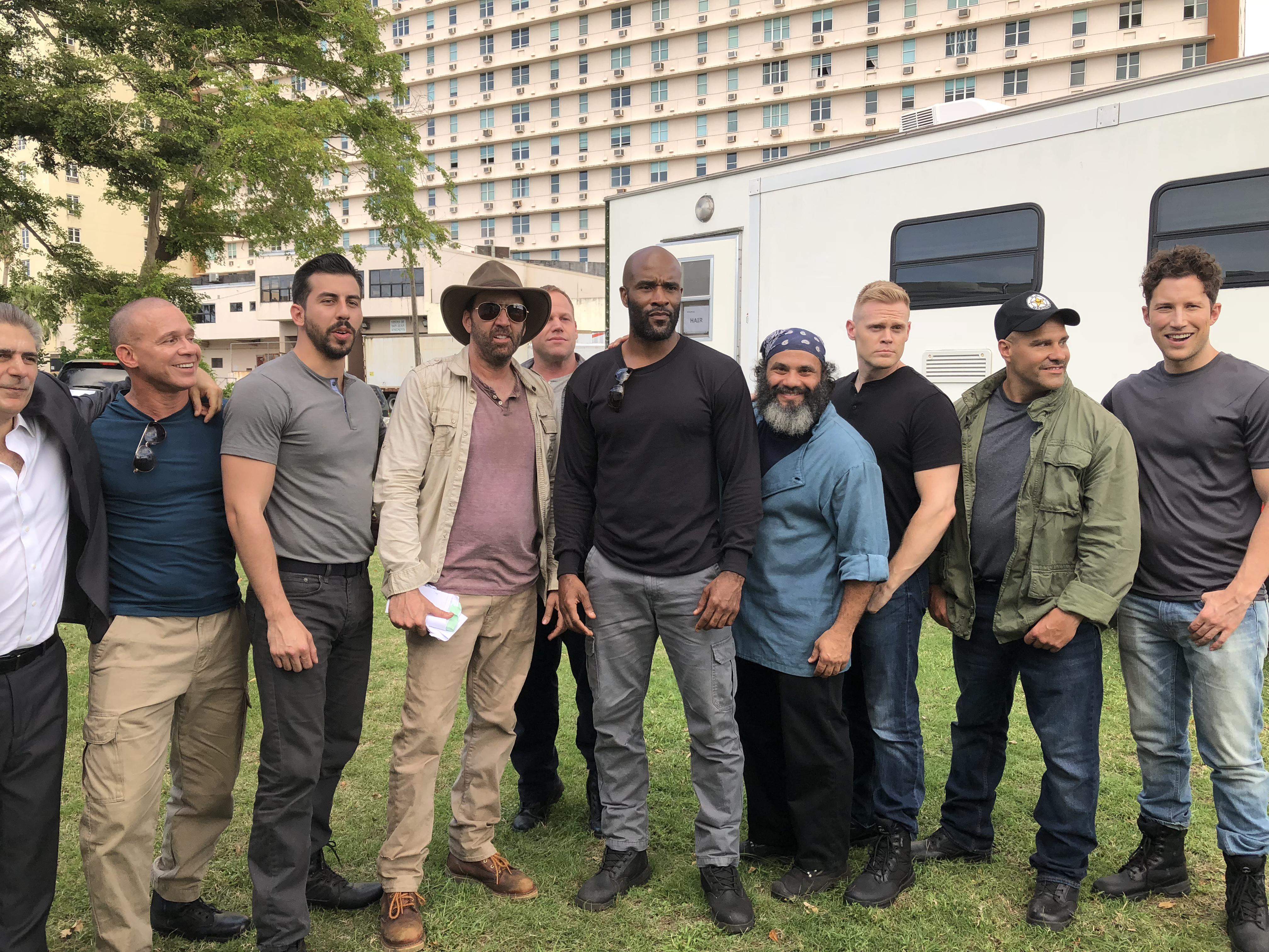 Nicolas Cage, Michael Imperioli, Jaime Irizarry, LaMonica Garrett, and John Lewis in Primal (2019)