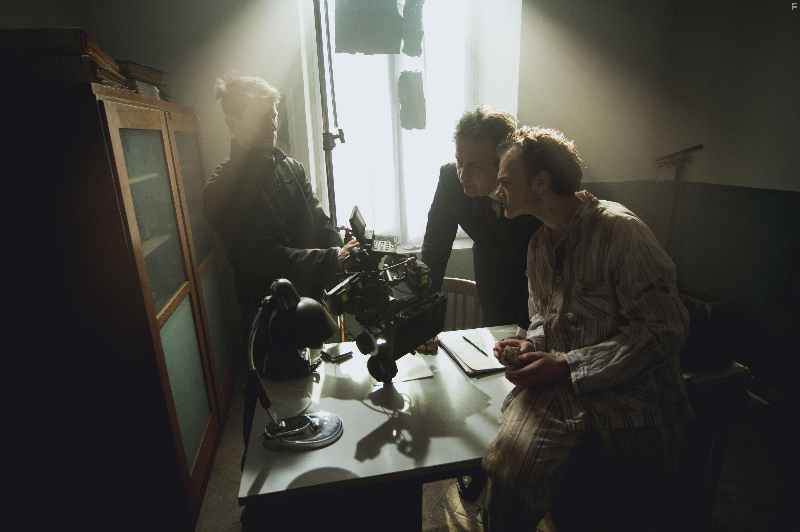 Actor Alexandru Fainisi and Dimitrii Bogomaz on set for the movie Tortured for Christ.