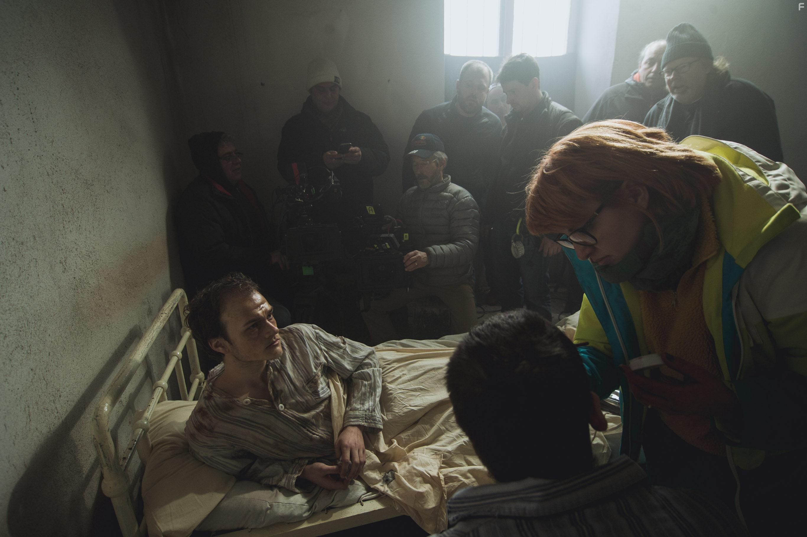 Scene from Tortured for Christ. Crew members, make-up artist, Alexandru Fainisi.