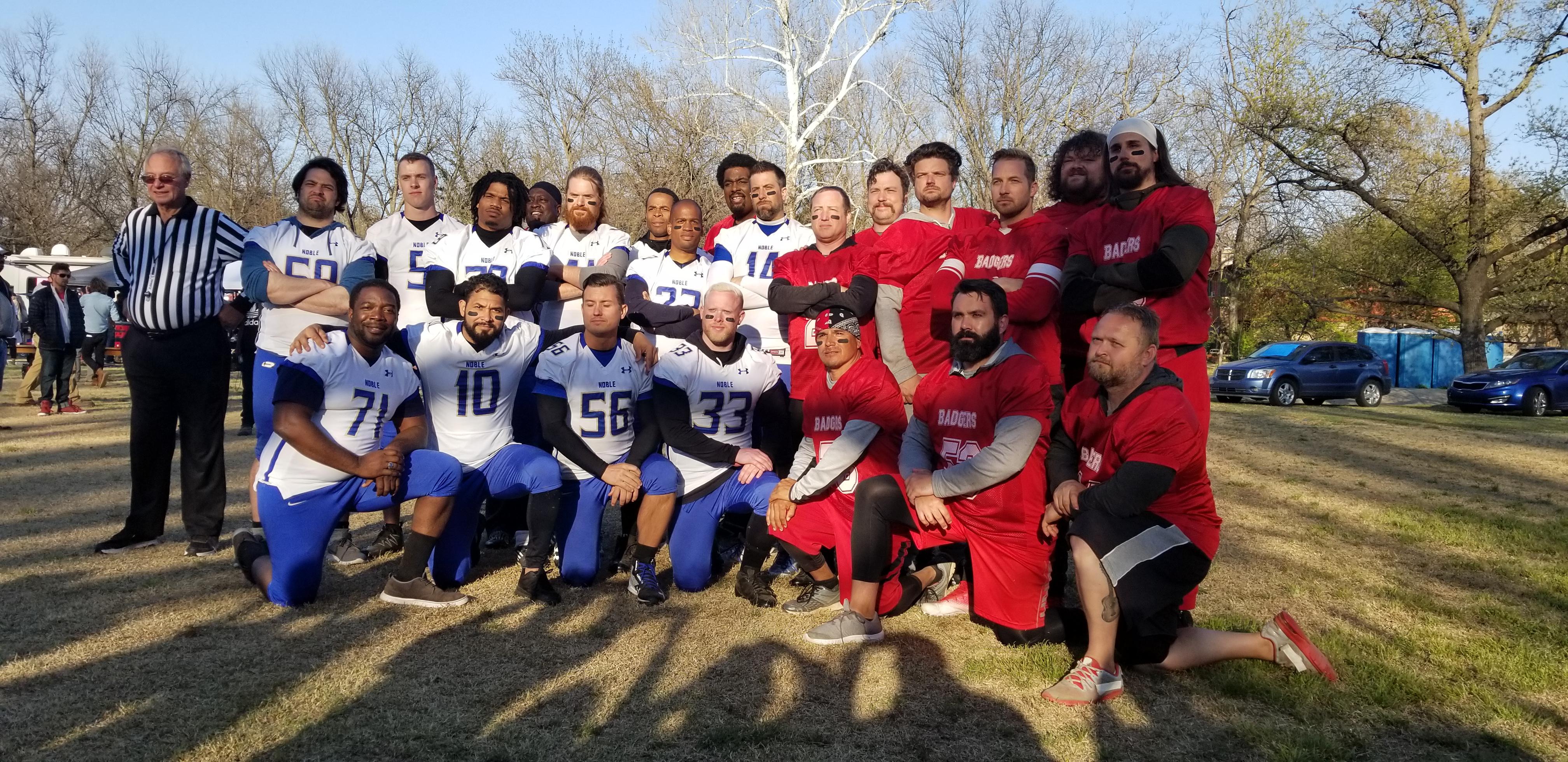 Travis Nicholson, Ryan Hansen, Alan Ritchson, Matt Jones, Chris Reed, Tanner Anderson, Nathan J Kress, Lee Bolongia II, Jake Washburn, Graham Sean Weatherspoon II, Bryan Paul, and Chris Dry in The Turkey Bowl (2019)