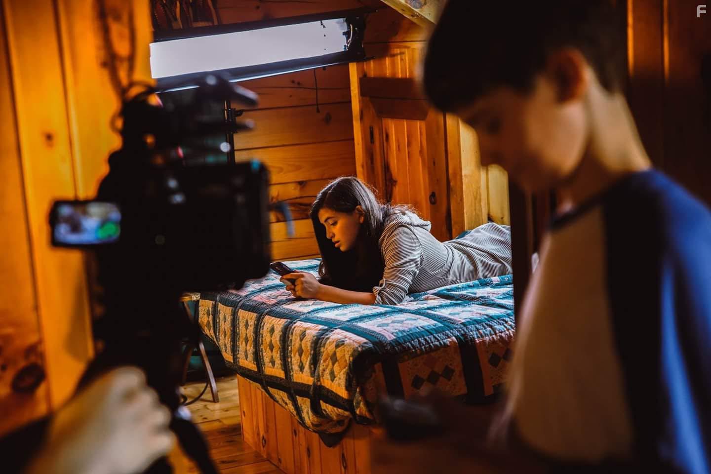 Trevor Brooks and America Ramos in Grandma Werewolf (2017)