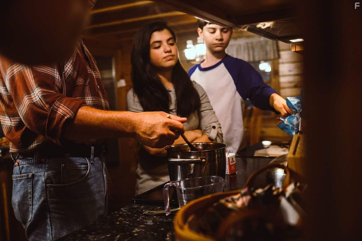 Trevor Brooks and America Ramos in Grandma Werewolf (2017)