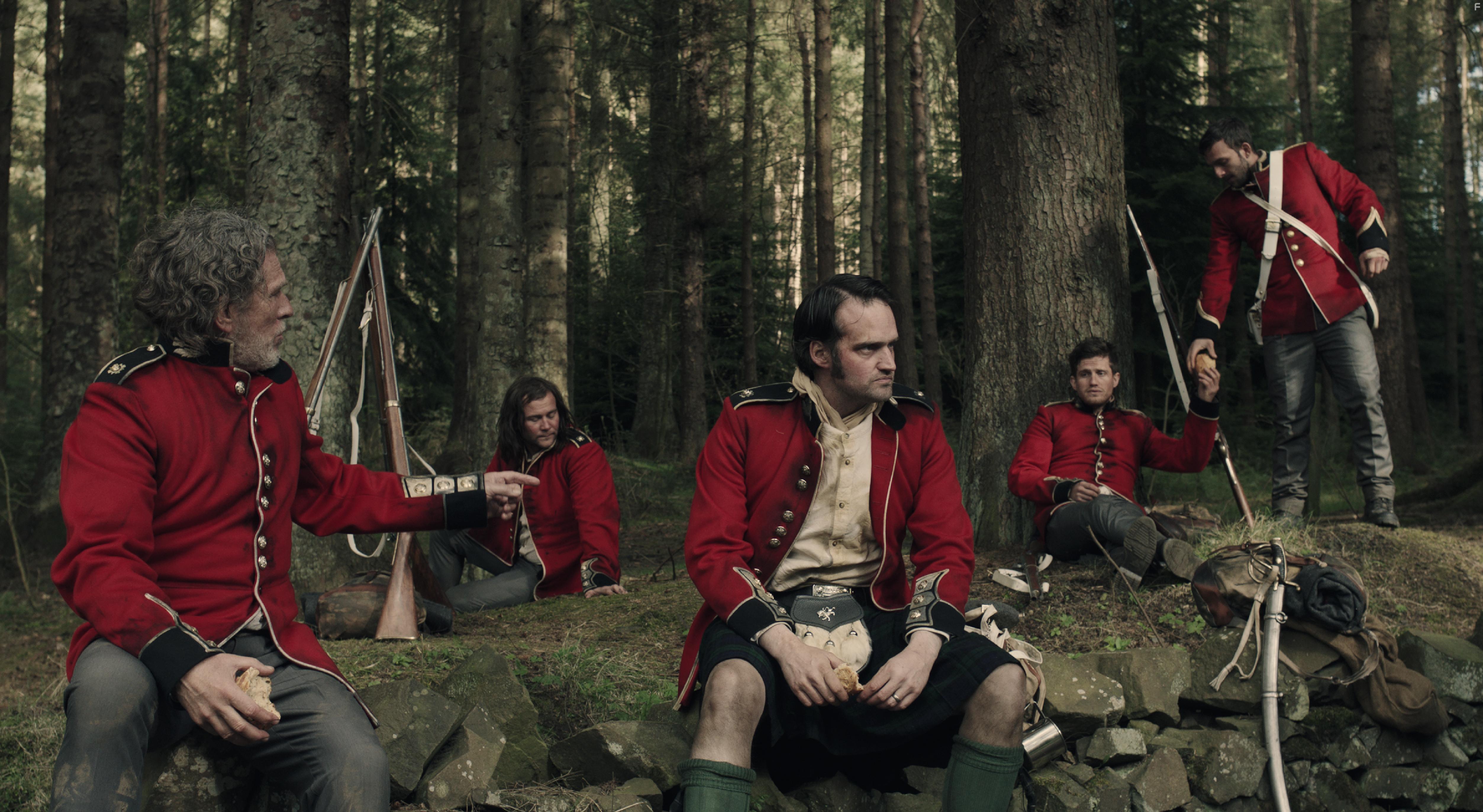 Stuart Brennan, Marcus Macleod, Charlie Morgan, David Izatt, and Austin Caley in The Necromancer (2018)