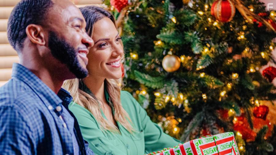 Jana Kramer and Percy Daggs III in Christmas in Louisiana (2019)