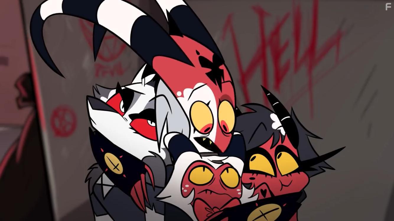 Richard Steven Horvitz, Brandon Rogers, and Erica Lindbeck in Helluva Boss (2019)