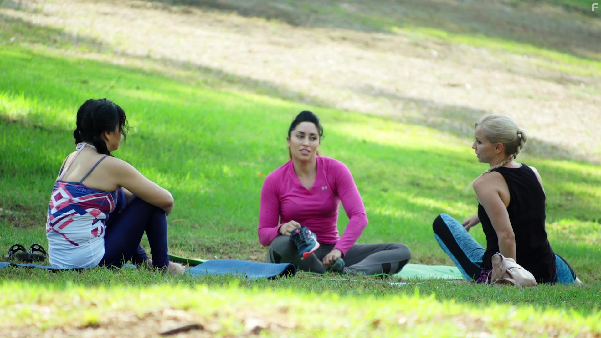 Olivia Dunkley, PeiPei Alena Yuan, and Michelle Jubilee Gonzalez in A Holiday Boyfriend (2019)