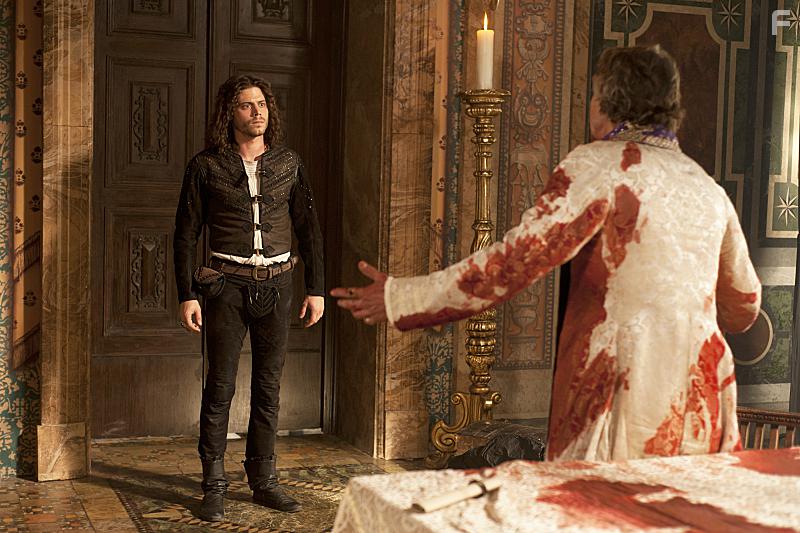 Jeremy Irons and Franois Arnaud in The Borgias (2011)