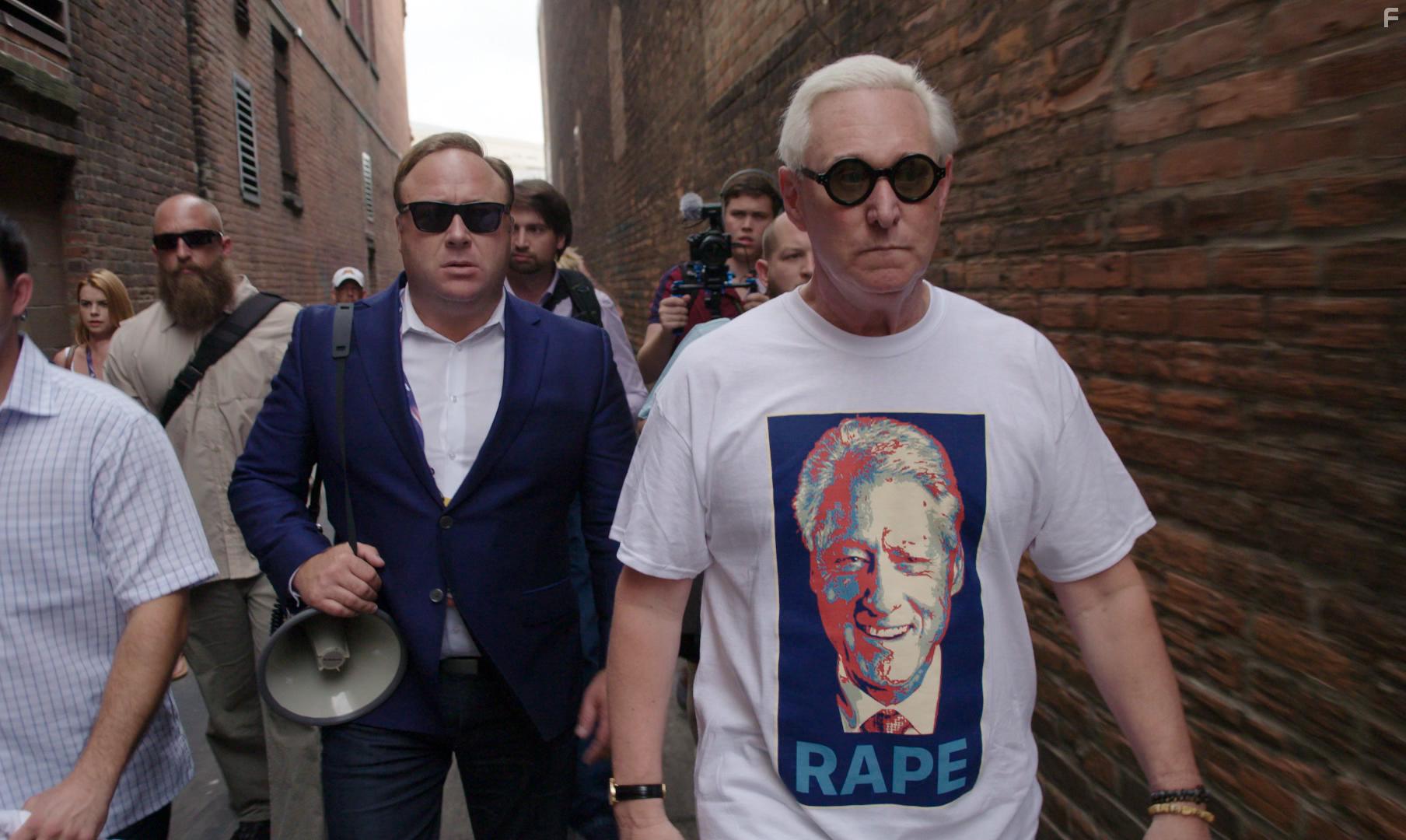 Alex Jones and Roger Stone in Get Me Roger Stone (2017)