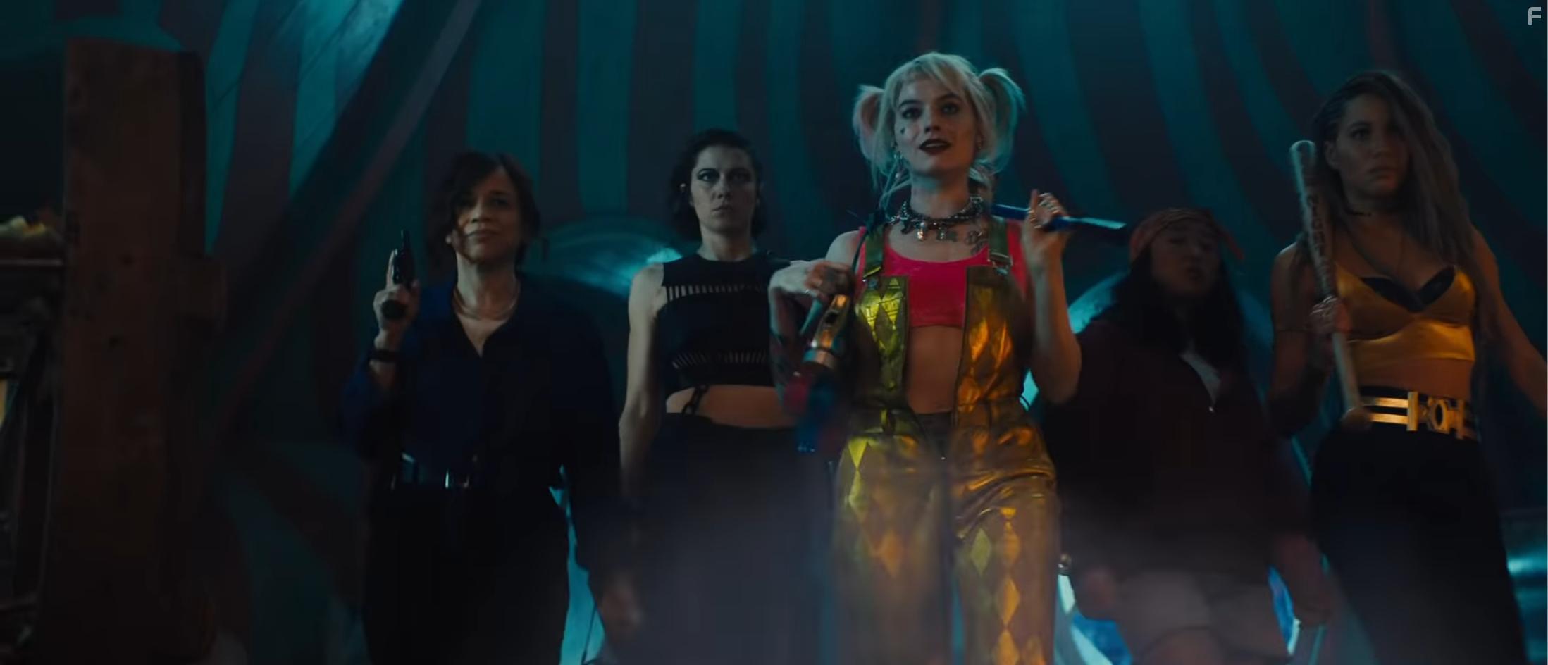 Rosie Perez, Jurnee Smollett-Bell, Mary Elizabeth Winstead, Margot Robbie, and Ella Jay Basco in Birds of Prey: And the Fantabulous Emancipation of One Harley Quinn (2020)