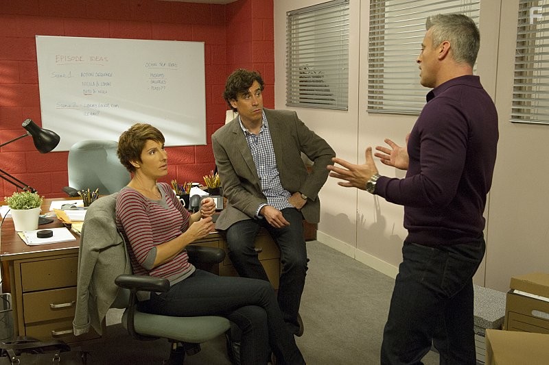 Matt LeBlanc, Tamsin Greig, and Stephen Mangan in Эпизоды (2011)