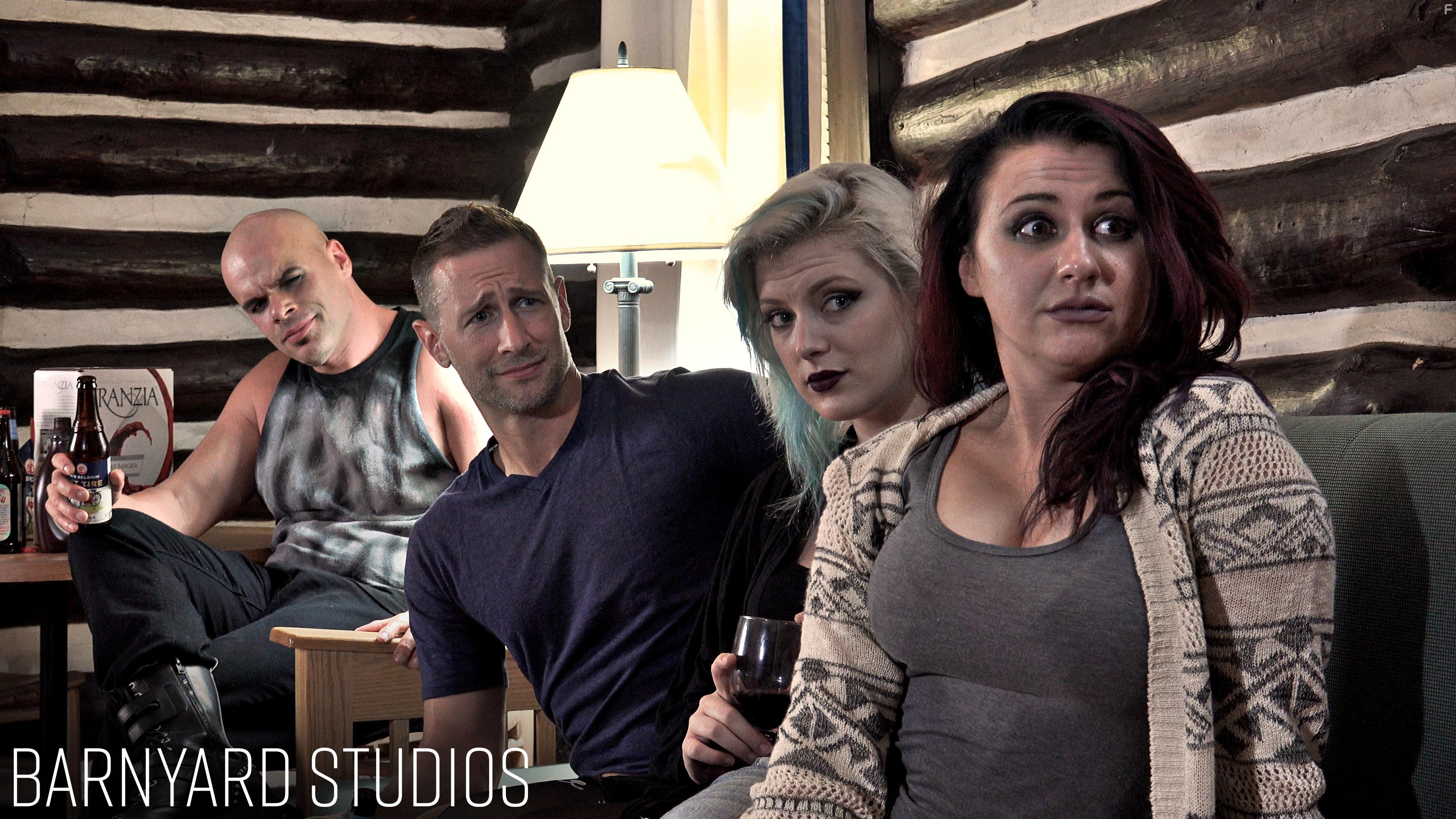 Marcus Lawrence, Molly Moss, Jeffrey S. Mueller, and Mor Hall in The Mennonite of the Living Dead (2019)