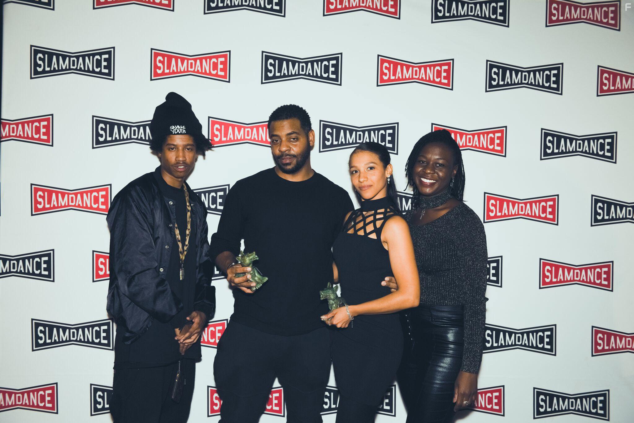 Rhaechyl Walker, Dee Dee Stephens, John Merchant, and Rickerby Alexander Brown-Hinds at an event for My Name Is Myeisha (2018)