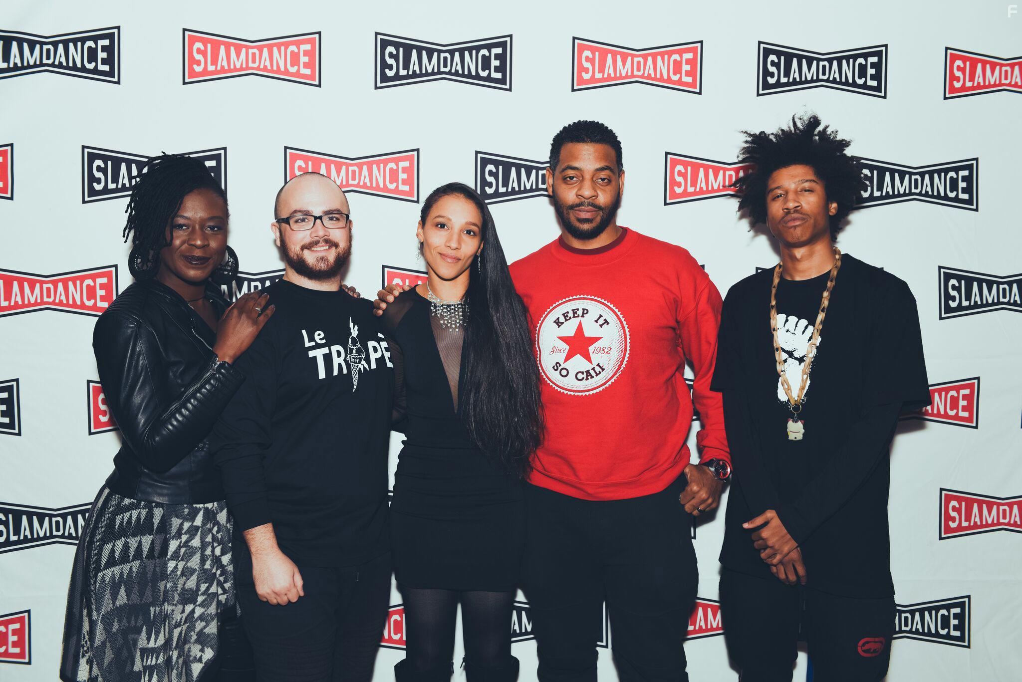 Gus Krieger, Rhaechyl Walker, Dee Dee Stephens, John Merchant, and Rickerby Alexander Brown-Hinds at an event for My Name Is Myeisha (2018)