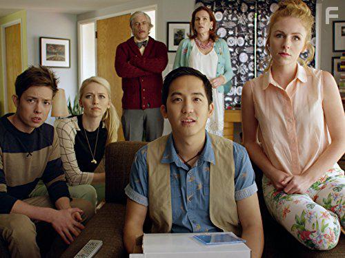 Catherine Dent, John Ennis, Ellary Porterfield, Johanna Braddy, Josh Blaylock, and Jimmy Wong in Video Game High School (2012)
