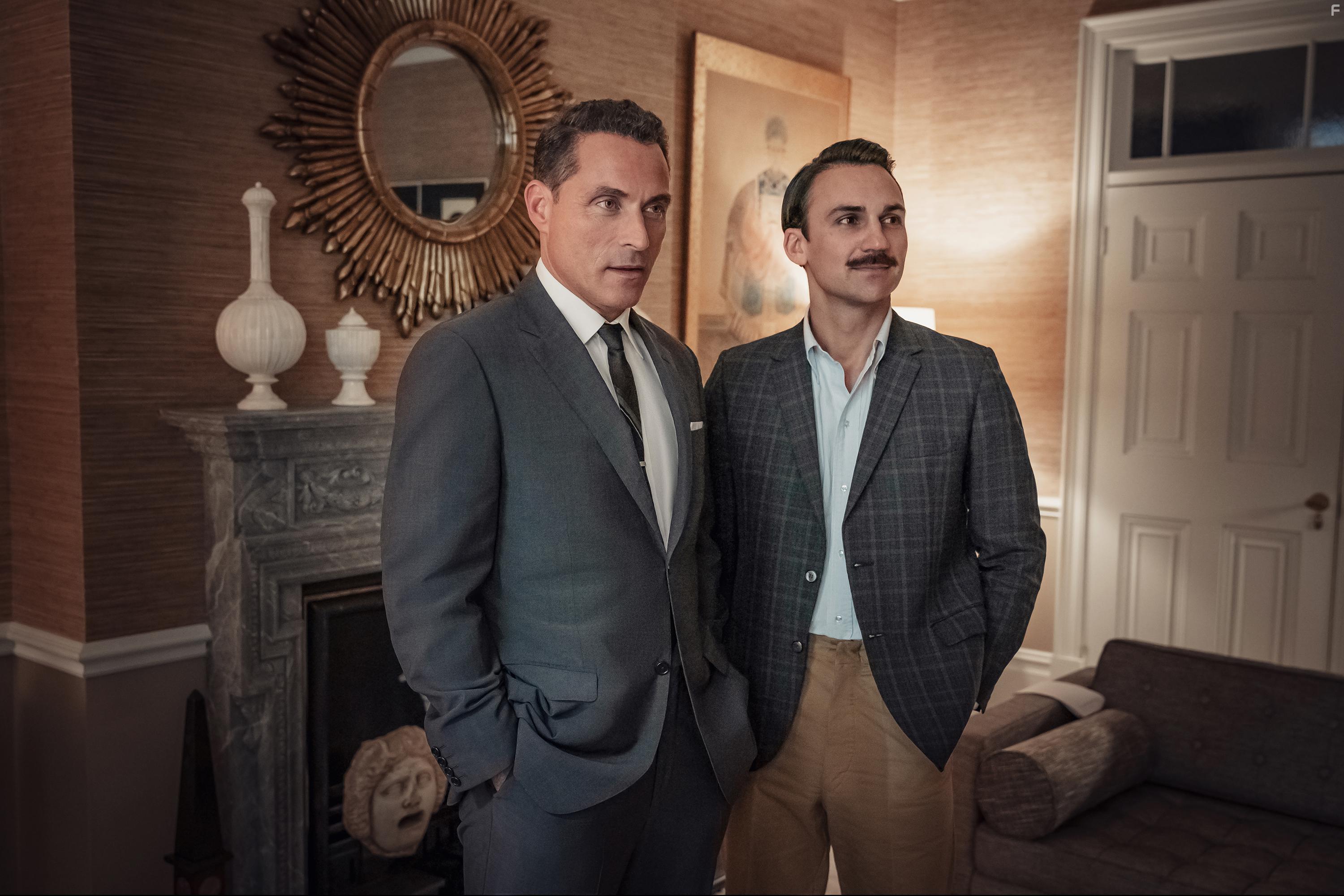 Rufus Sewell and Henry Lloyd-Hughes in The Pale Horse (2020)
