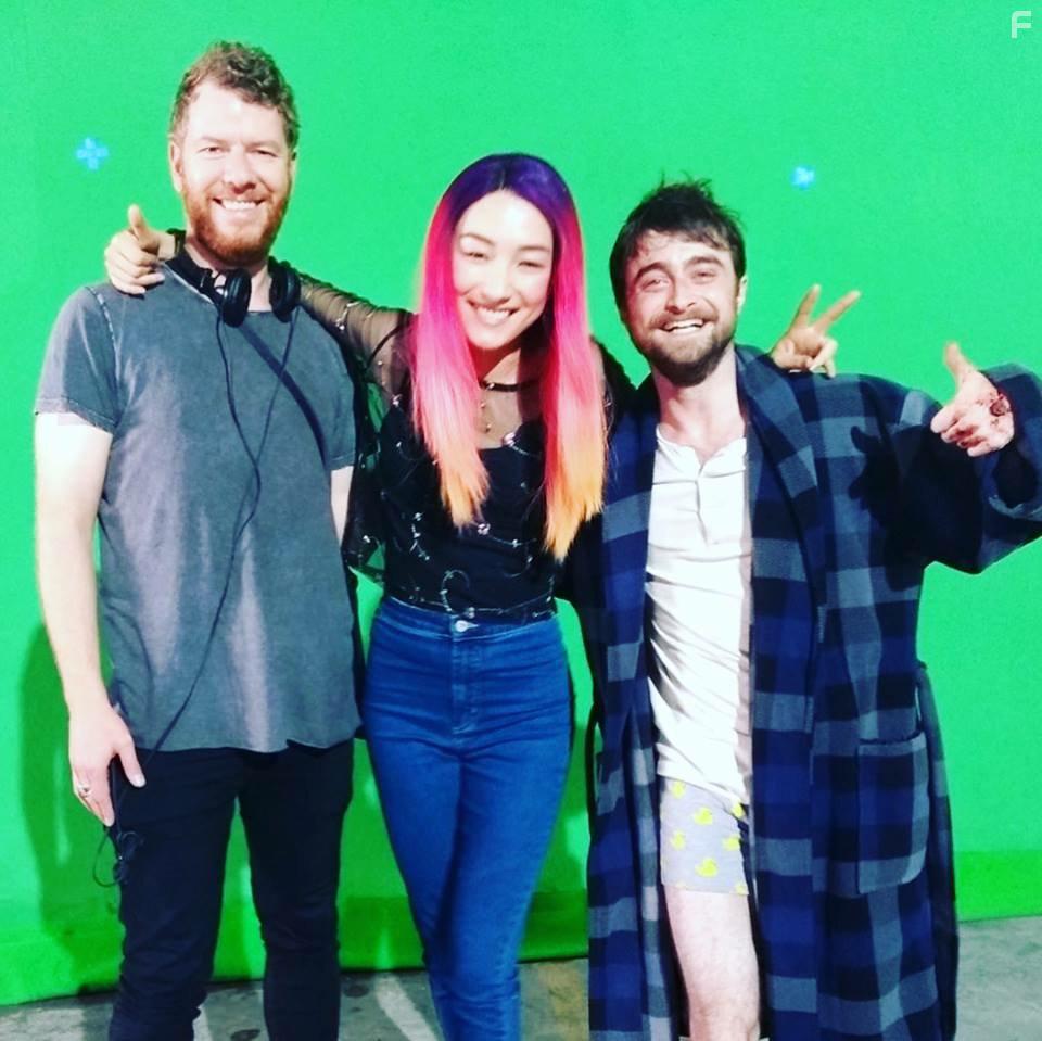 Daniel Radcliffe, Jason Lei Howden, and Natasha Liu Bordizzo in Guns Akimbo (2019)