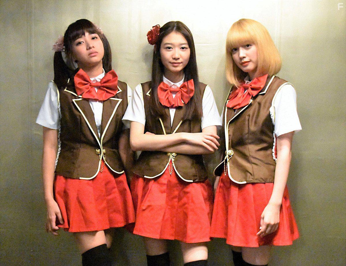 Ruka Matsuda, Natsumi Okamoto, and Akane Sakanoue in Back Street Girls: Gokudoruzu (2019)