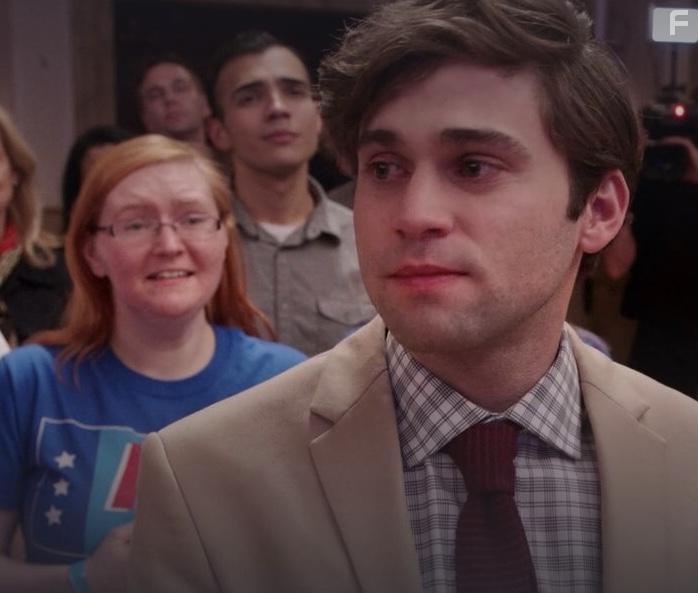 Jake Borelli and Shanna Lorenz in The Thing About Harry (2020)