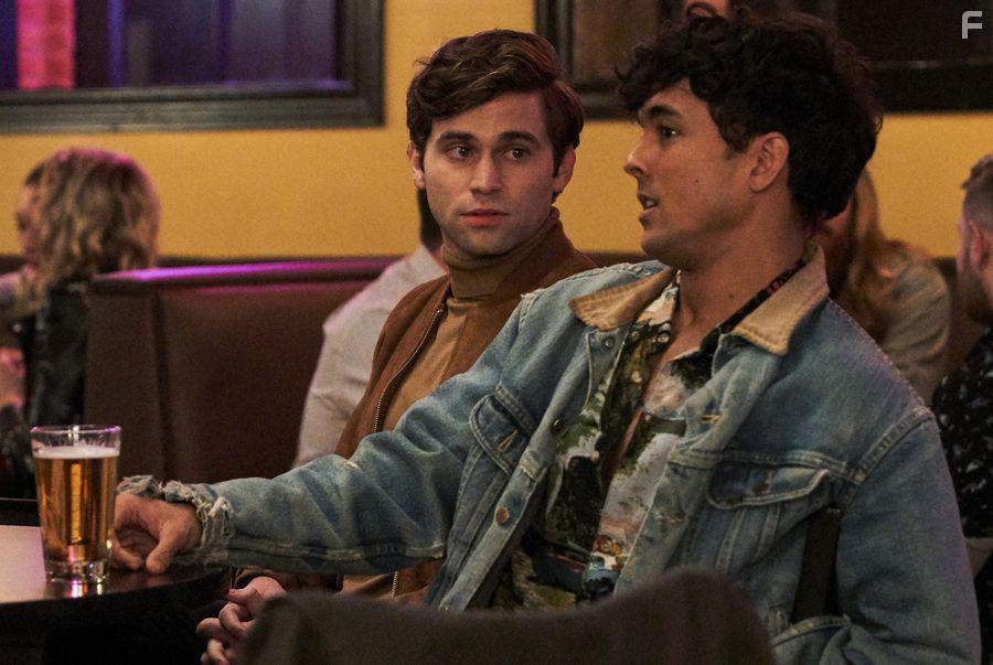 Jake Borelli and Niko Terho in The Thing About Harry (2020)