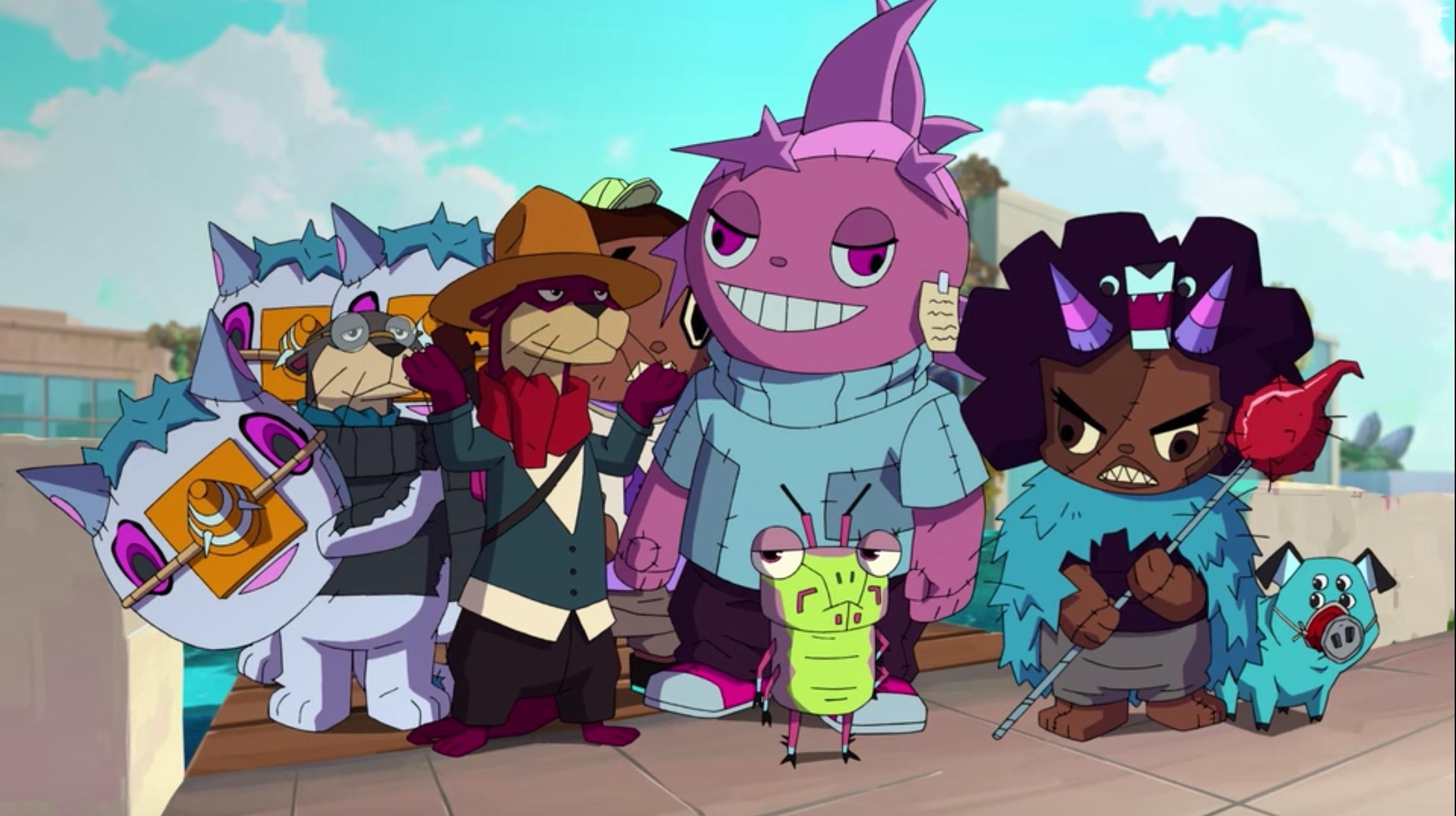 Dee Bradley Baker, Deon Cole, Coy Stewart, Sydney Mikayla, and Karen Fukuhara in Kipo and the Age of Wonderbeasts (2020)