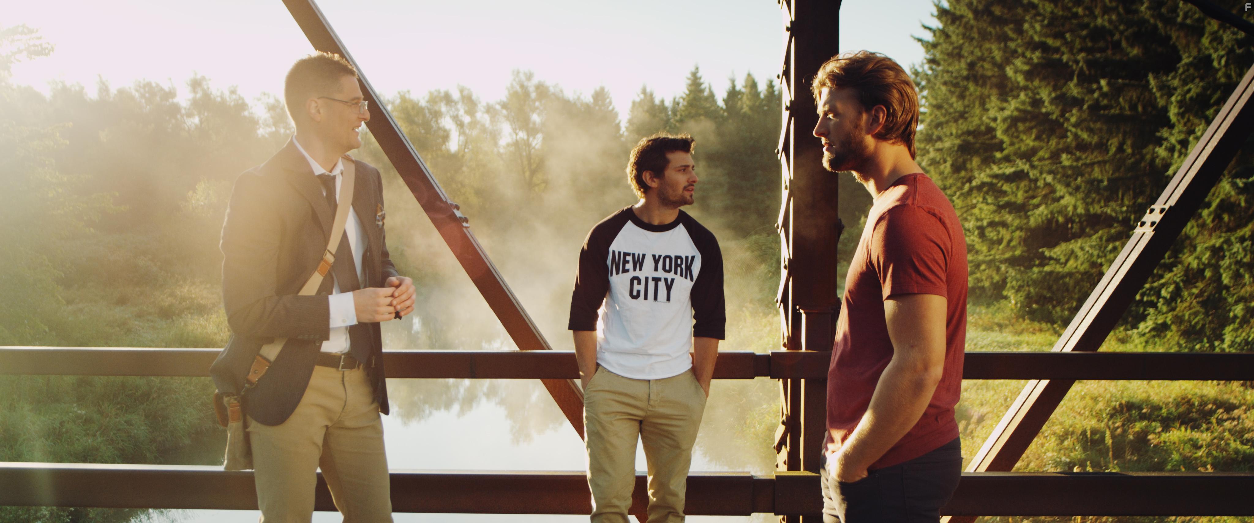 Aaron Tomlin, Jeremy Ninaber, and Ethan Mitchell in Transference: Escape the Dark (2020)