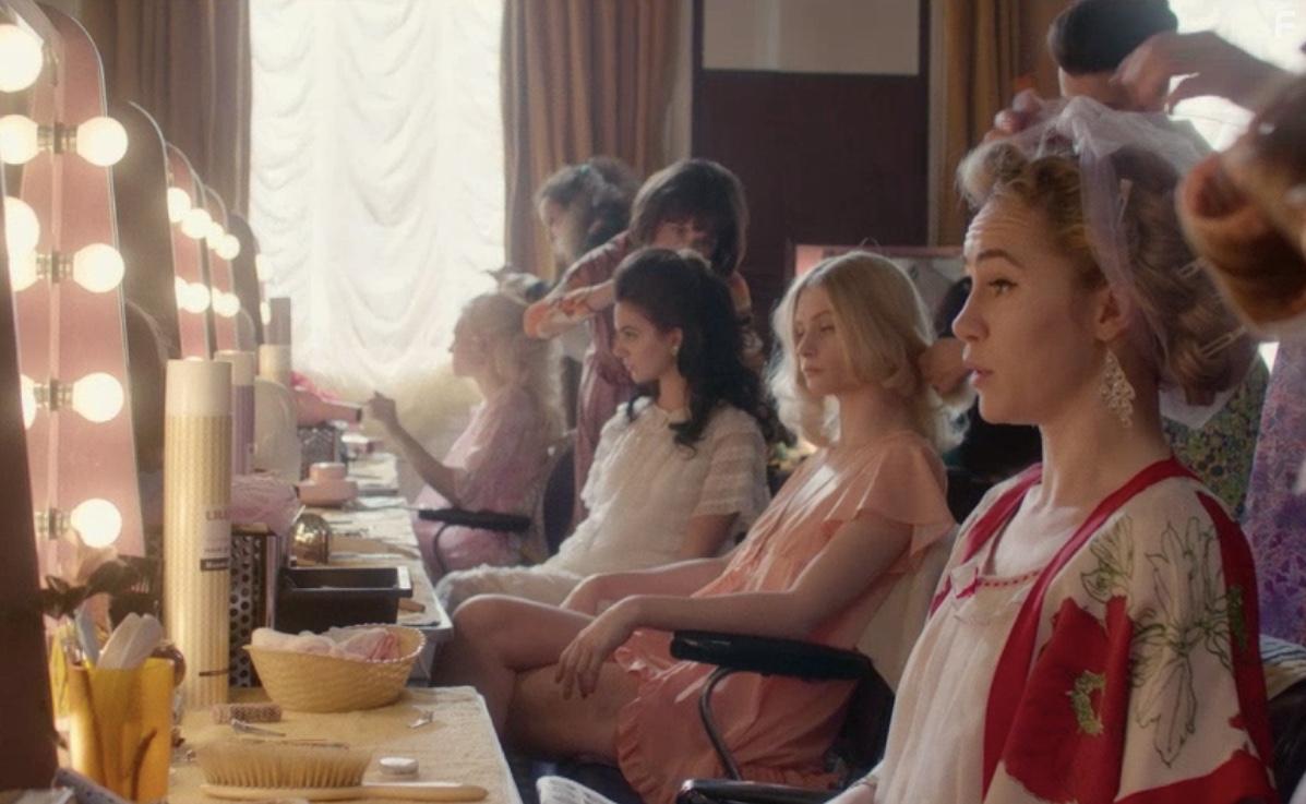 Suki Waterhouse, Clara Rosager, and Federica Mazzilli in Misbehaviour (2020)