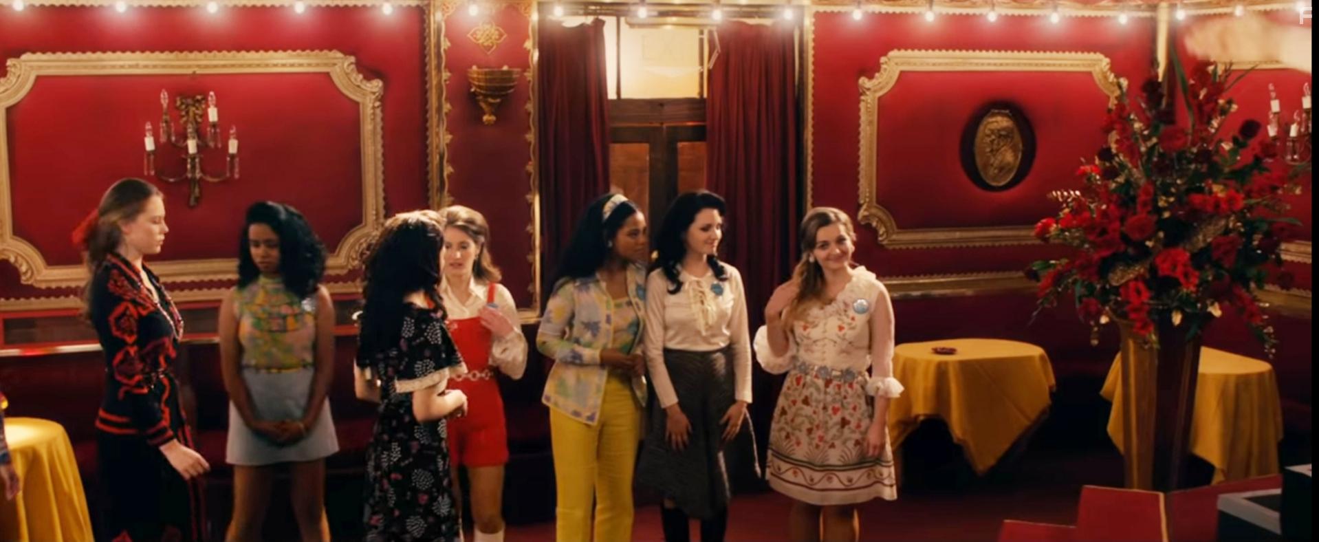 Biljana Biki, Karin Carlson, Laurel Turton, Tashi Bullman, and Loreece Harrison in Misbehaviour (2020)