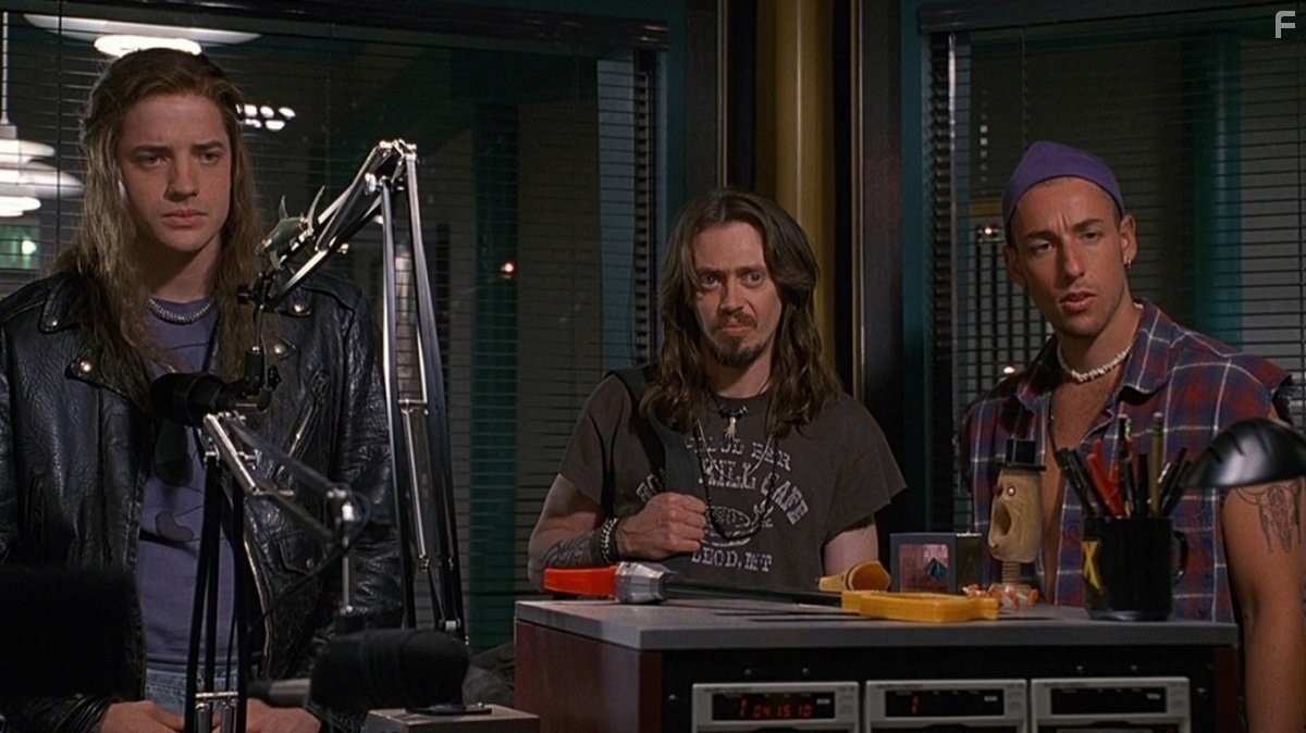 Steve Buscemi, Brendan Fraser, and Adam Sandler in Пустоголовые (1994)