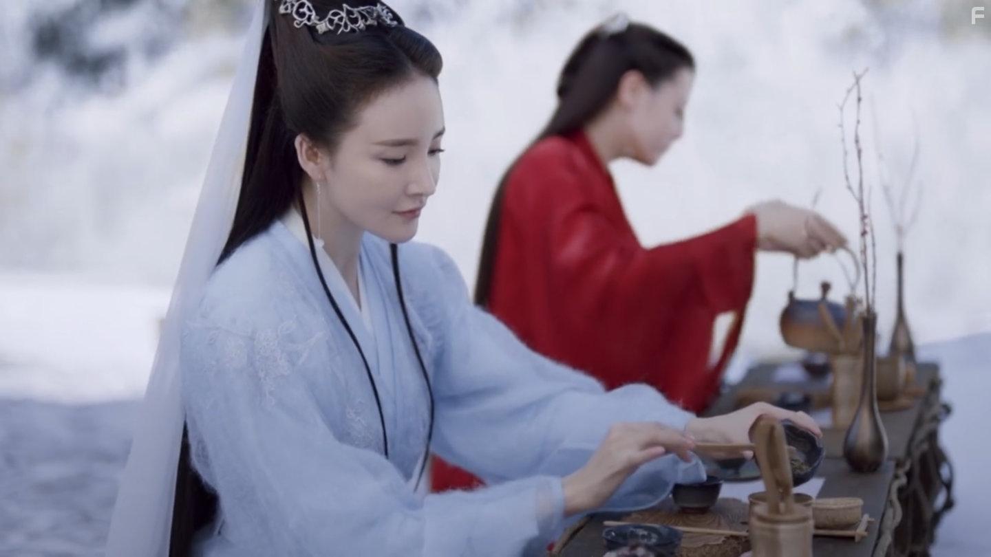 Angel Liu and Dilraba Dilmurat in Three Lives Three Worlds, The Pillow Book (2020)