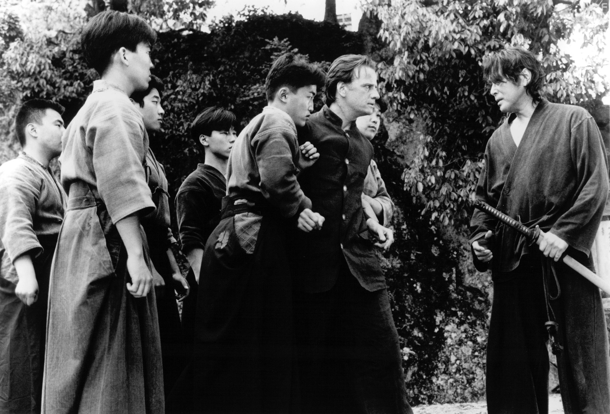 Christopher Lambert and Yoshio Harada in Преследуемый (1995)