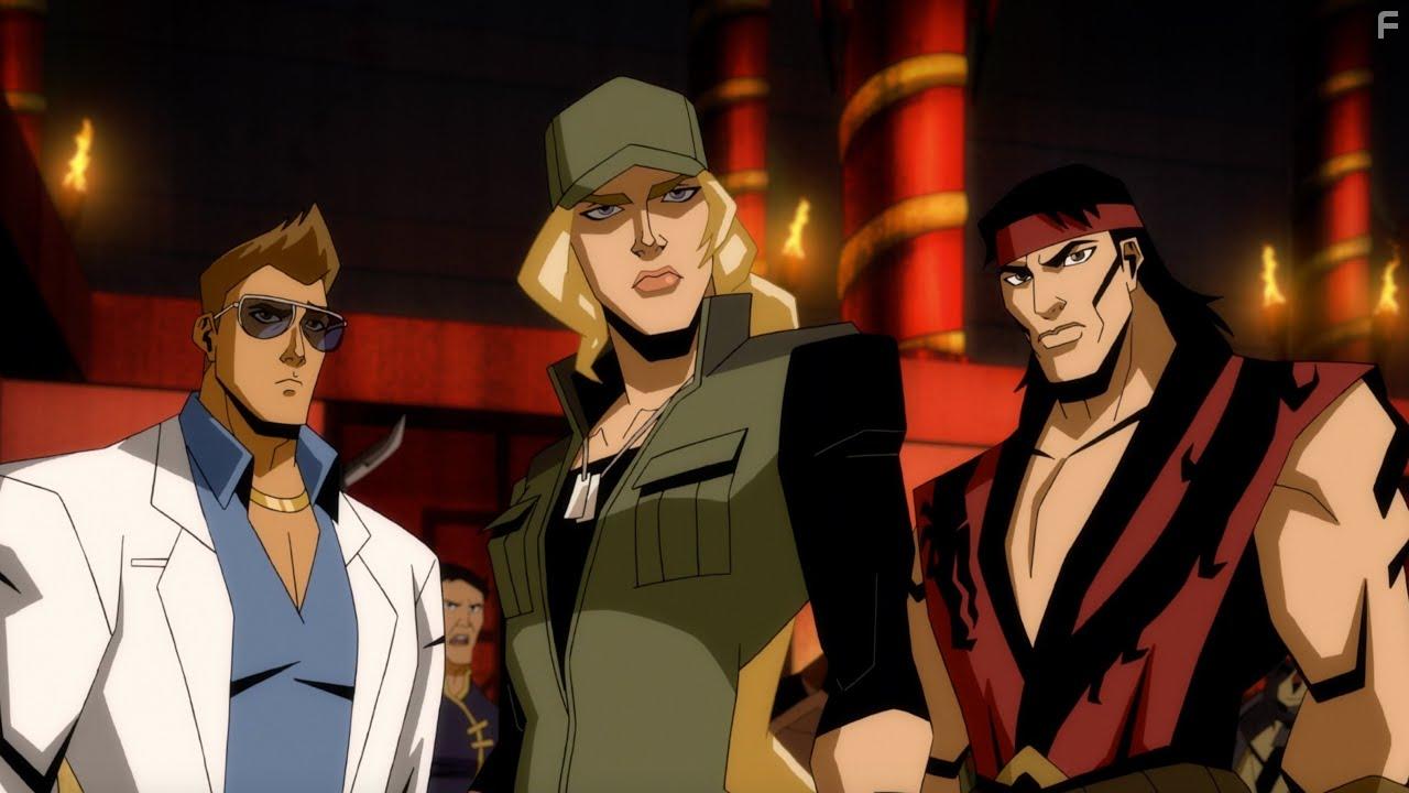 Joel McHale, Jordan Rodrigues, and Jennifer Carpenter in Mortal Kombat Legends: Scorpions Revenge (2020)