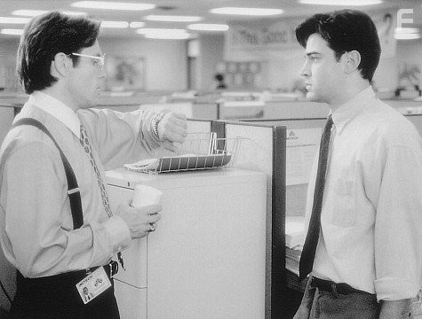 Gary Cole and Ron Livingston in Офисное пространство (1999)