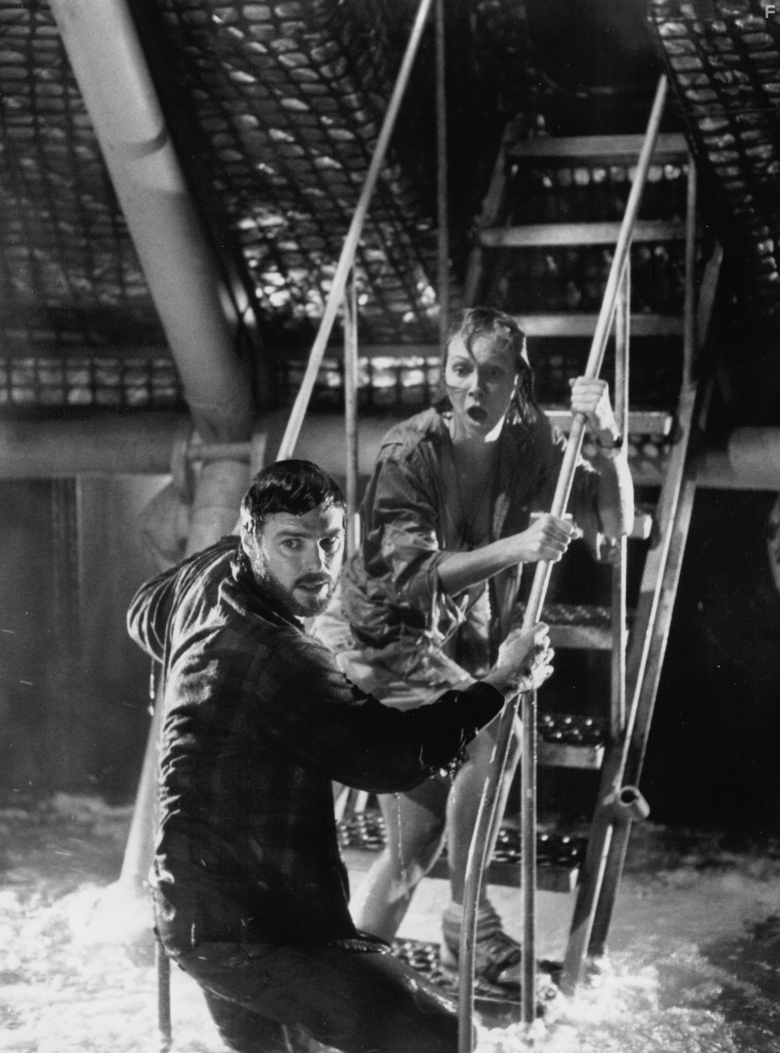 Nancy Everhard and Greg Evigan in Глубоководная звезда шесть (1989)