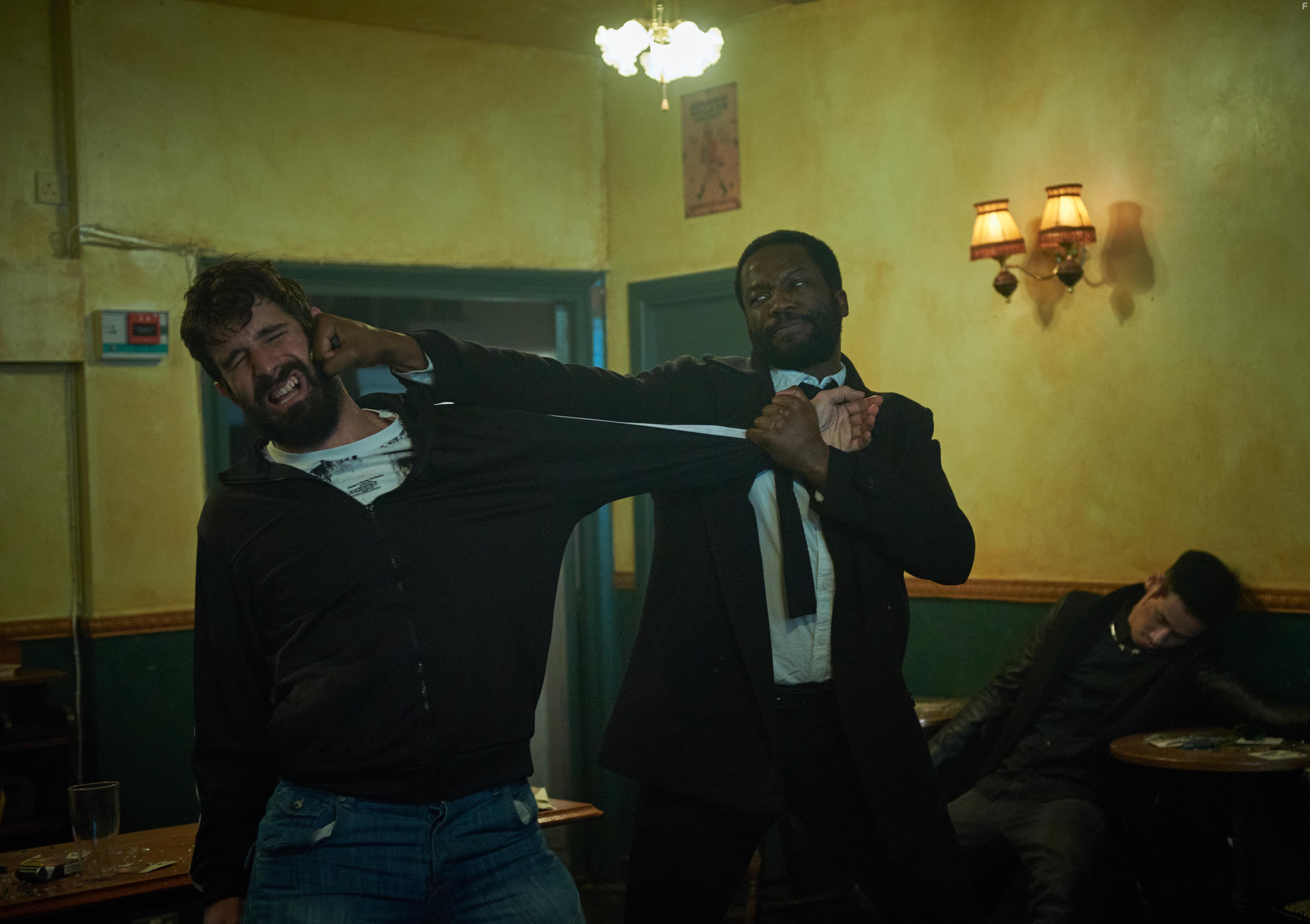 Dacio Caballero and Sope Dirisu in Gangs of London (2020)