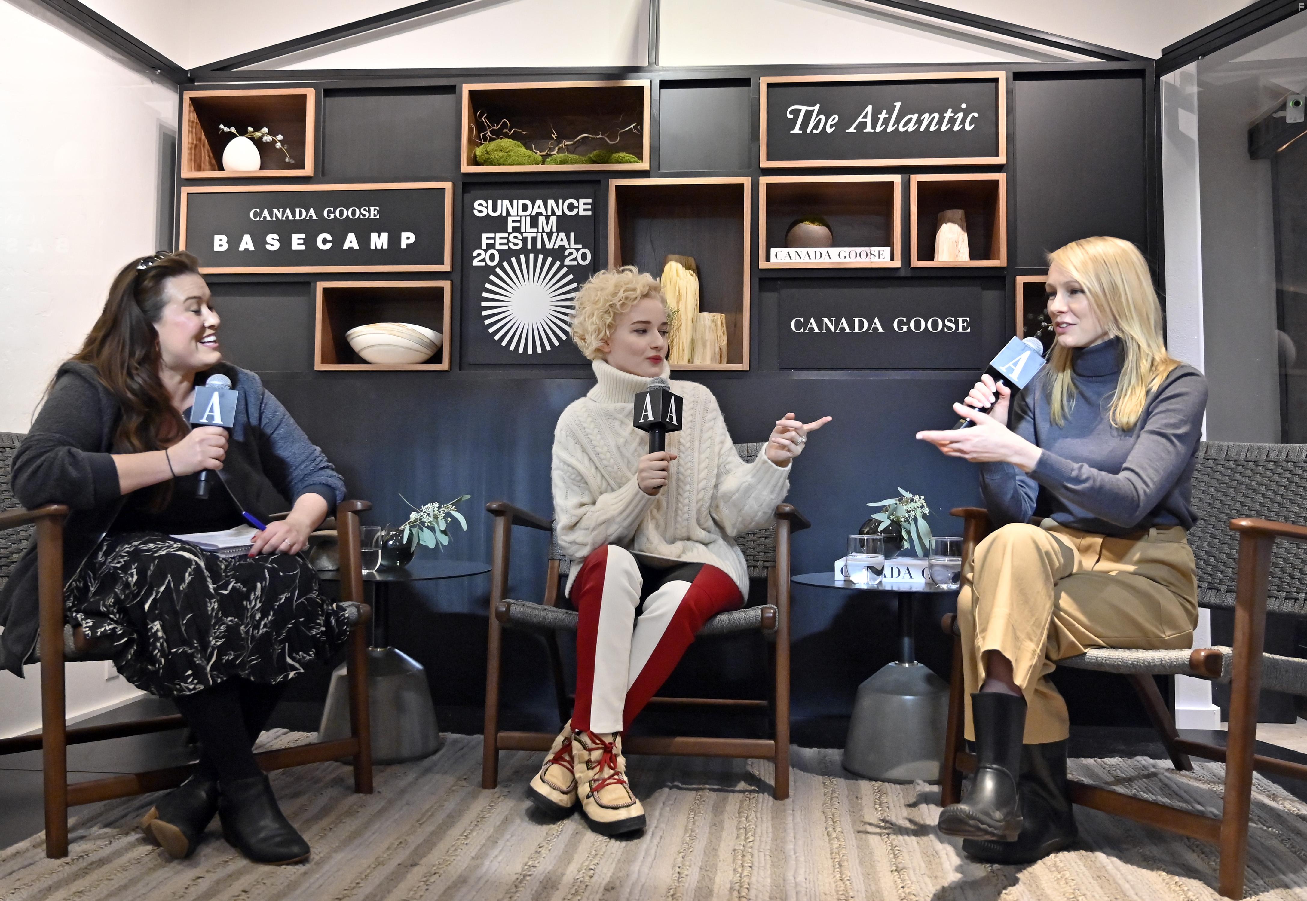 Kitty Green, Julia Garner, and Megan Garber at an event for The Assistant (2019)