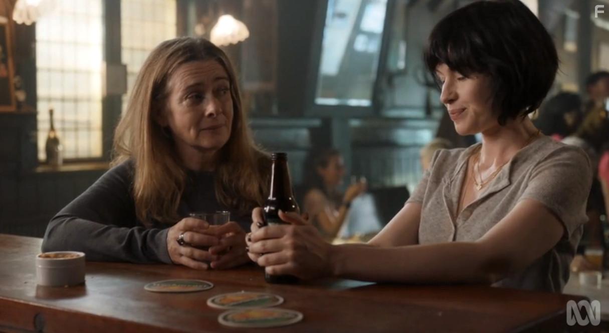 Emma Fielding and Maimie McCoy in Van Der Valk (2020)