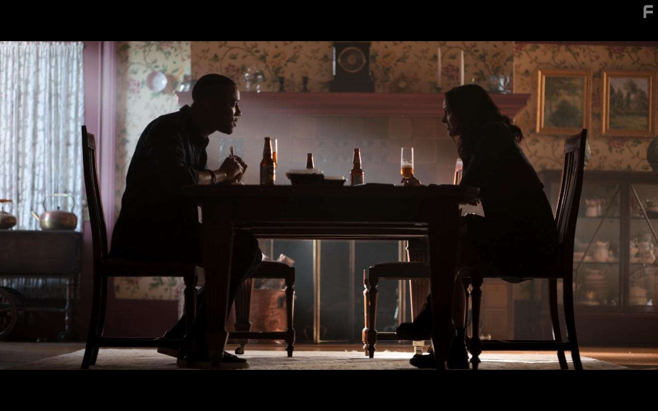 Jessie T. Usher and Camila Mendes in Dangerous Lies (2020)