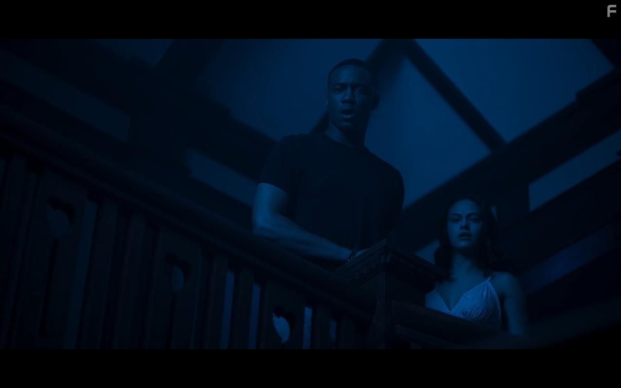 Jessie T. Usher and Camila Mendes in Dangerous Lies (2020)