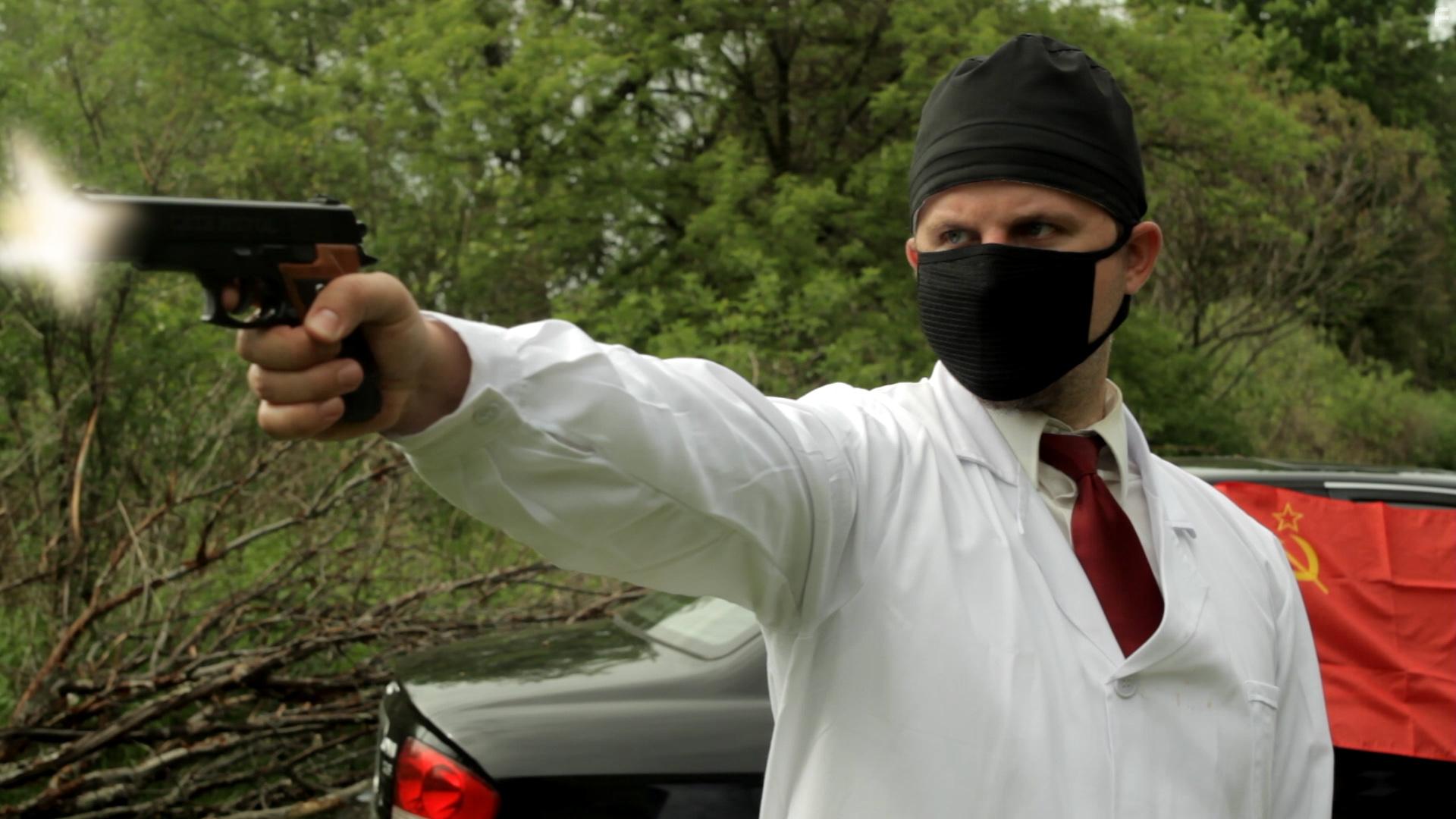 Sam Qualiana in Post Apocalyptic Commando Shark (2018)