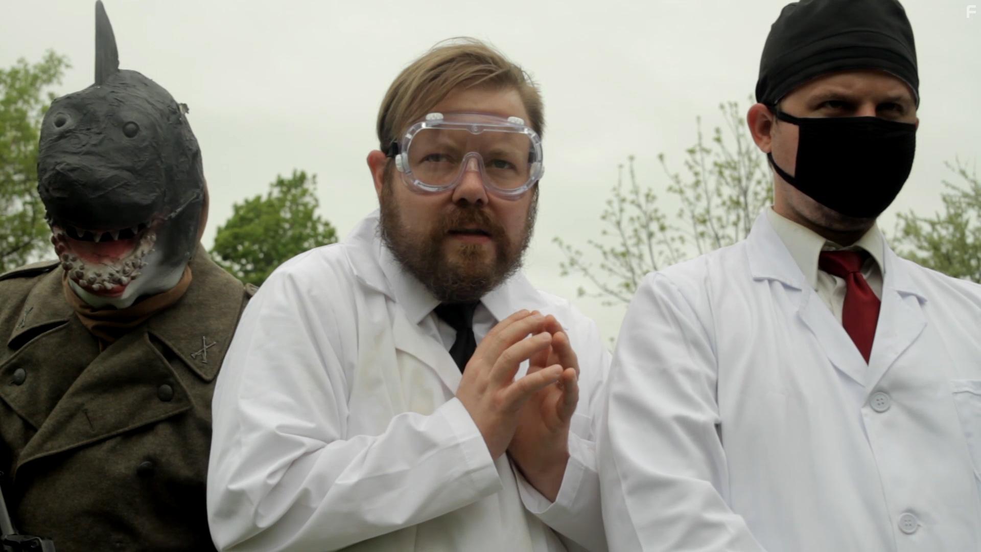 Sam Qualiana and Robert A. Coldicott in Post Apocalyptic Commando Shark (2018)