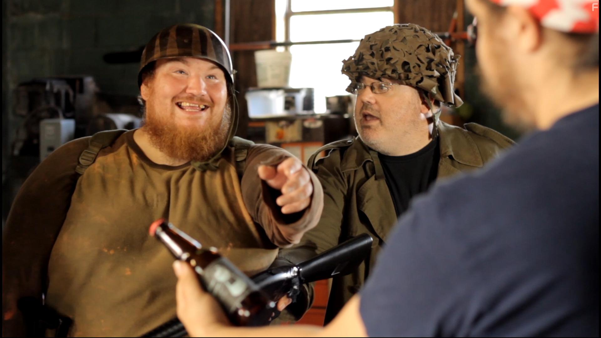 John Karyus, Simeon Qualiana, and Arlowe Price in Post Apocalyptic Commando Shark (2018)