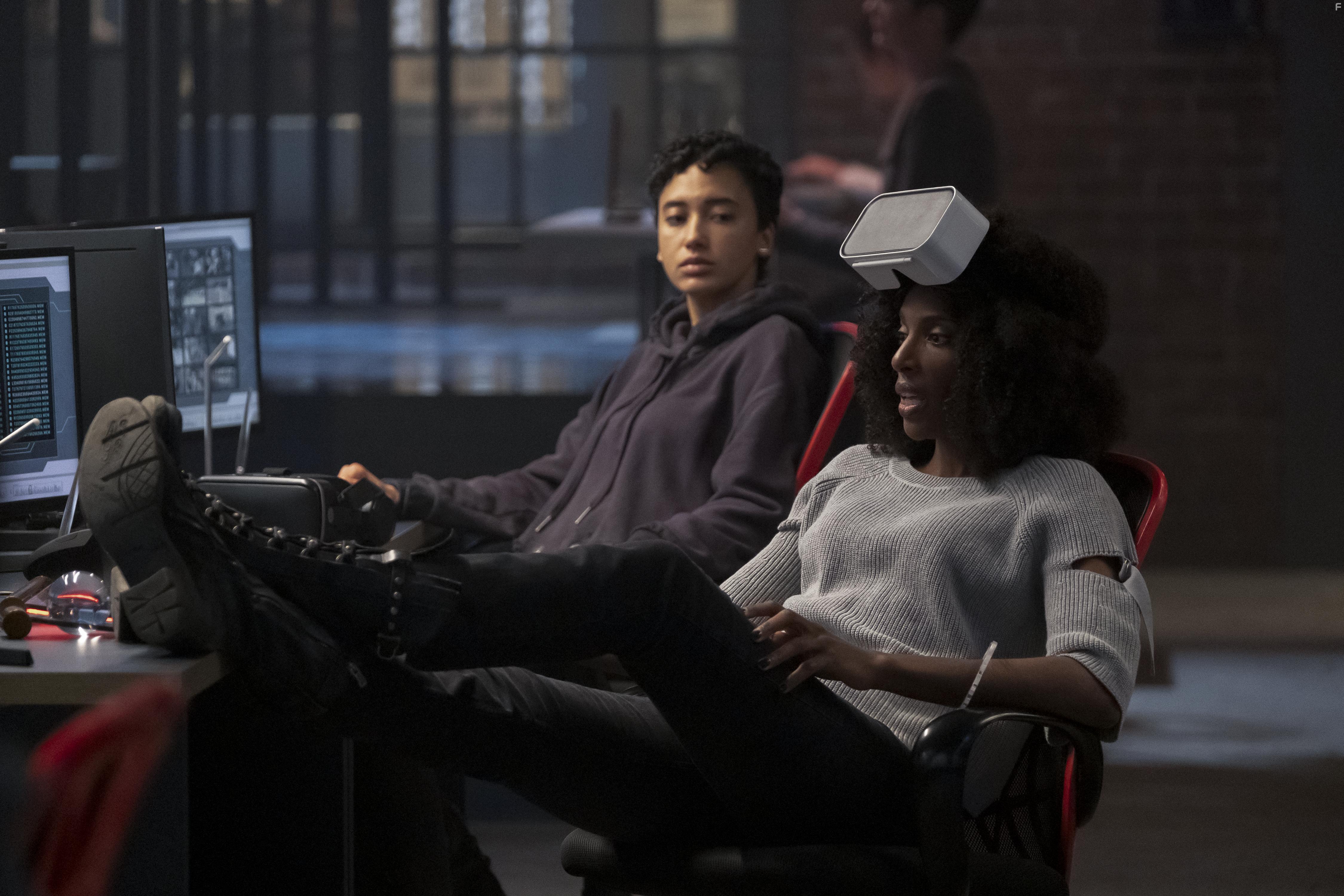 Zainab Johnson and Andy Allo in Upload (2020)