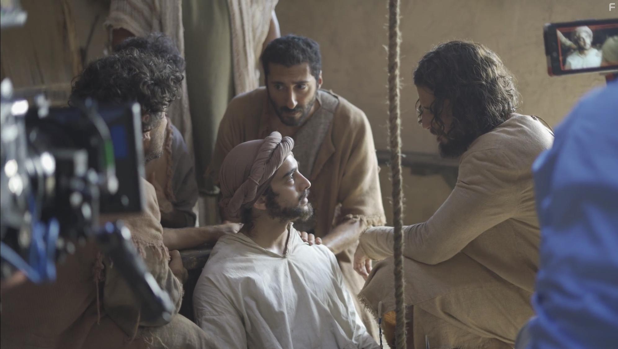 Jonathan Roumie, Nick Shakoour, George Harrison Xanthis, No de la Garza, and Kian Kavousi in The Chosen (2017)