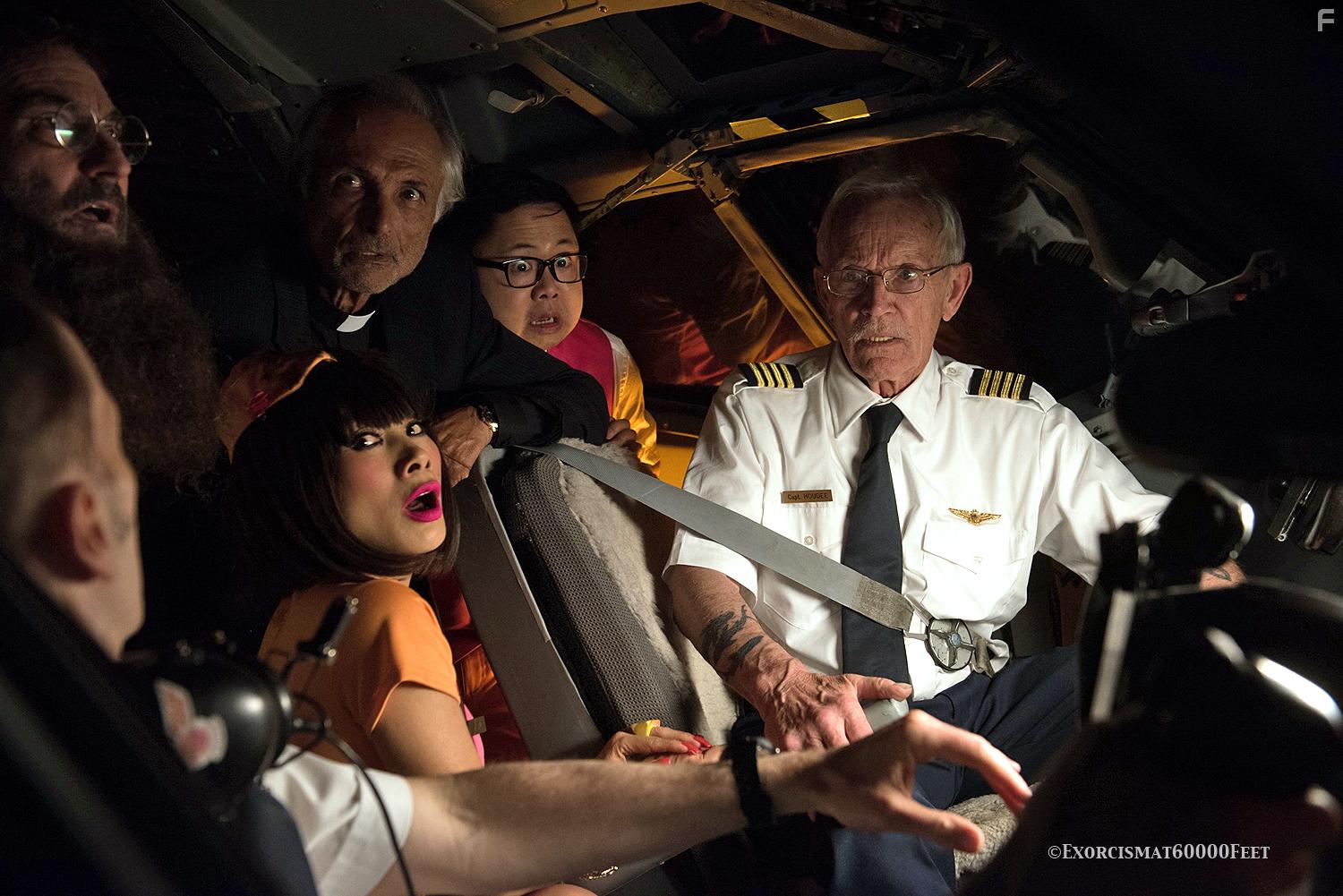 Lance Henriksen, Bai Ling, Robert Miano, Kevin J. O'Connor, Robert Rhine, and Matthew Moy in Exorcism at 60,000 Feet (2019)