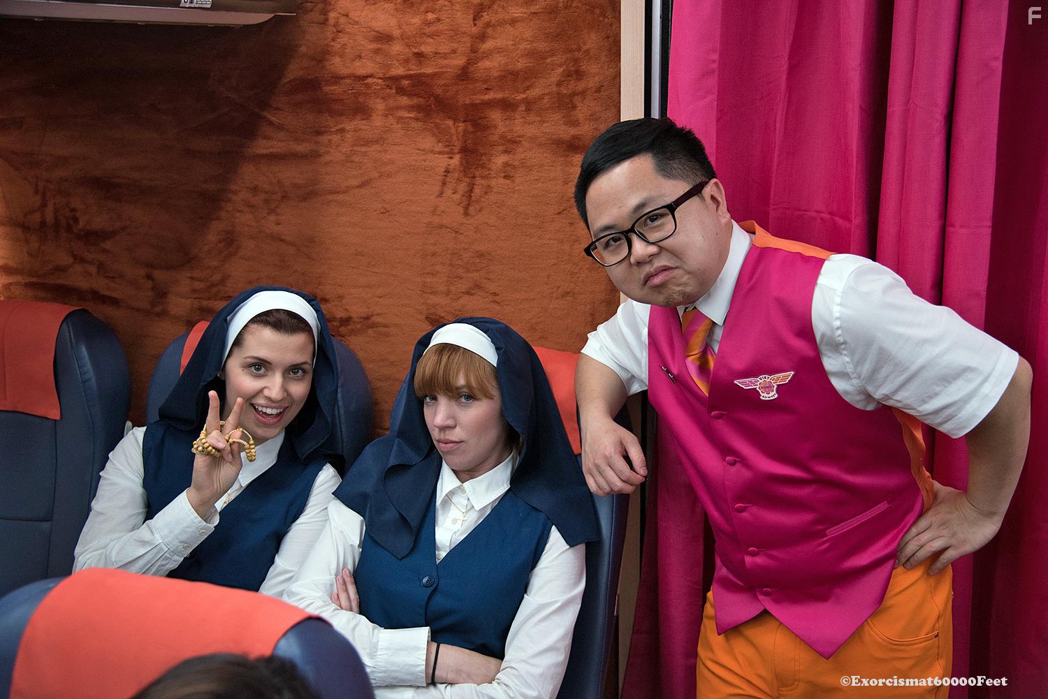 Matthew Moy, Maddie McGuire, and Corrin Evans in Exorcism at 60,000 Feet (2019)