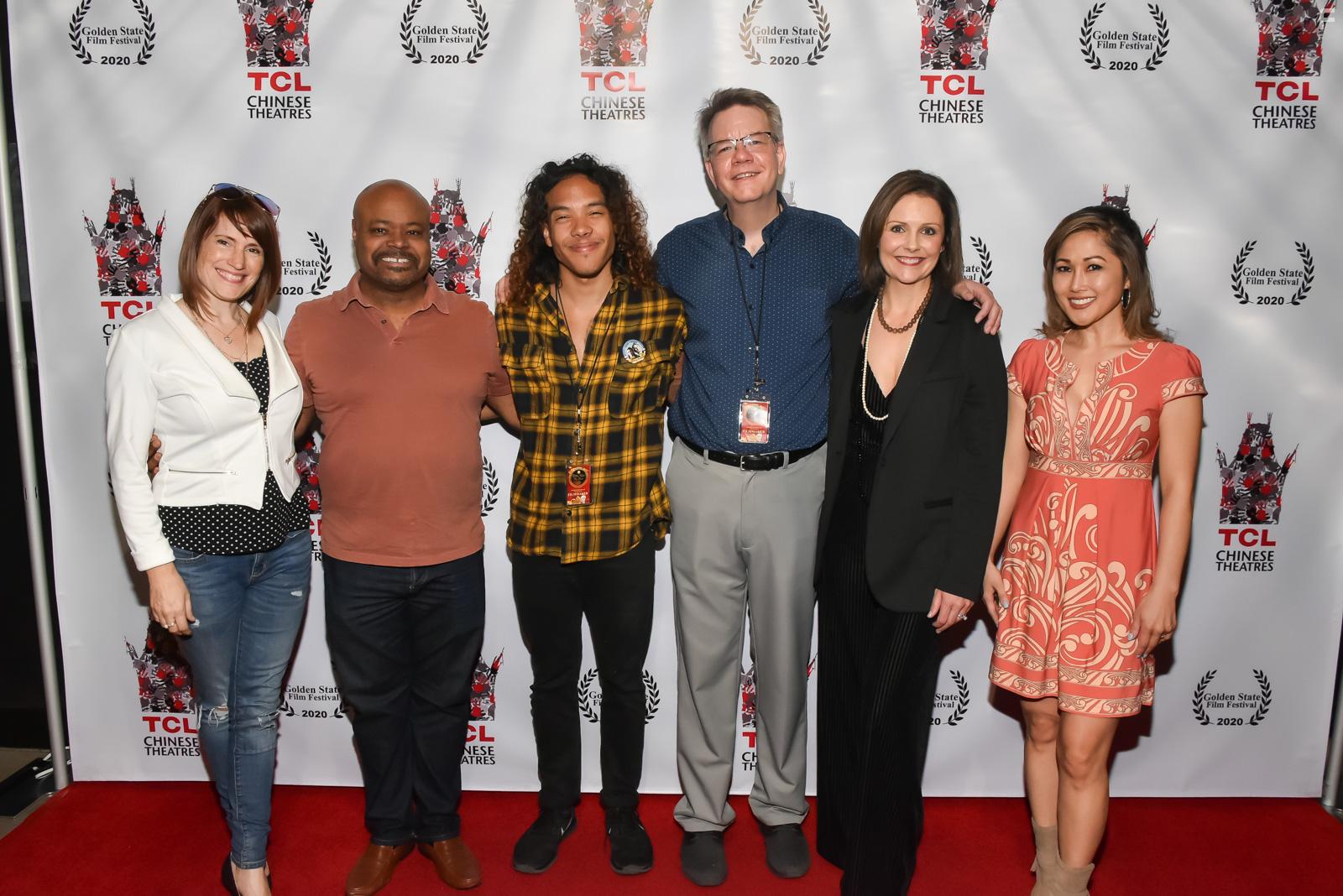 Terence Bernie Hines, Jennifer Pfalzgraff, Cathy Shim, Amanda Melby, Bruce Dellis, and Dirk Fenstermacher Jr. at an event for Raising Buchanan (2019)