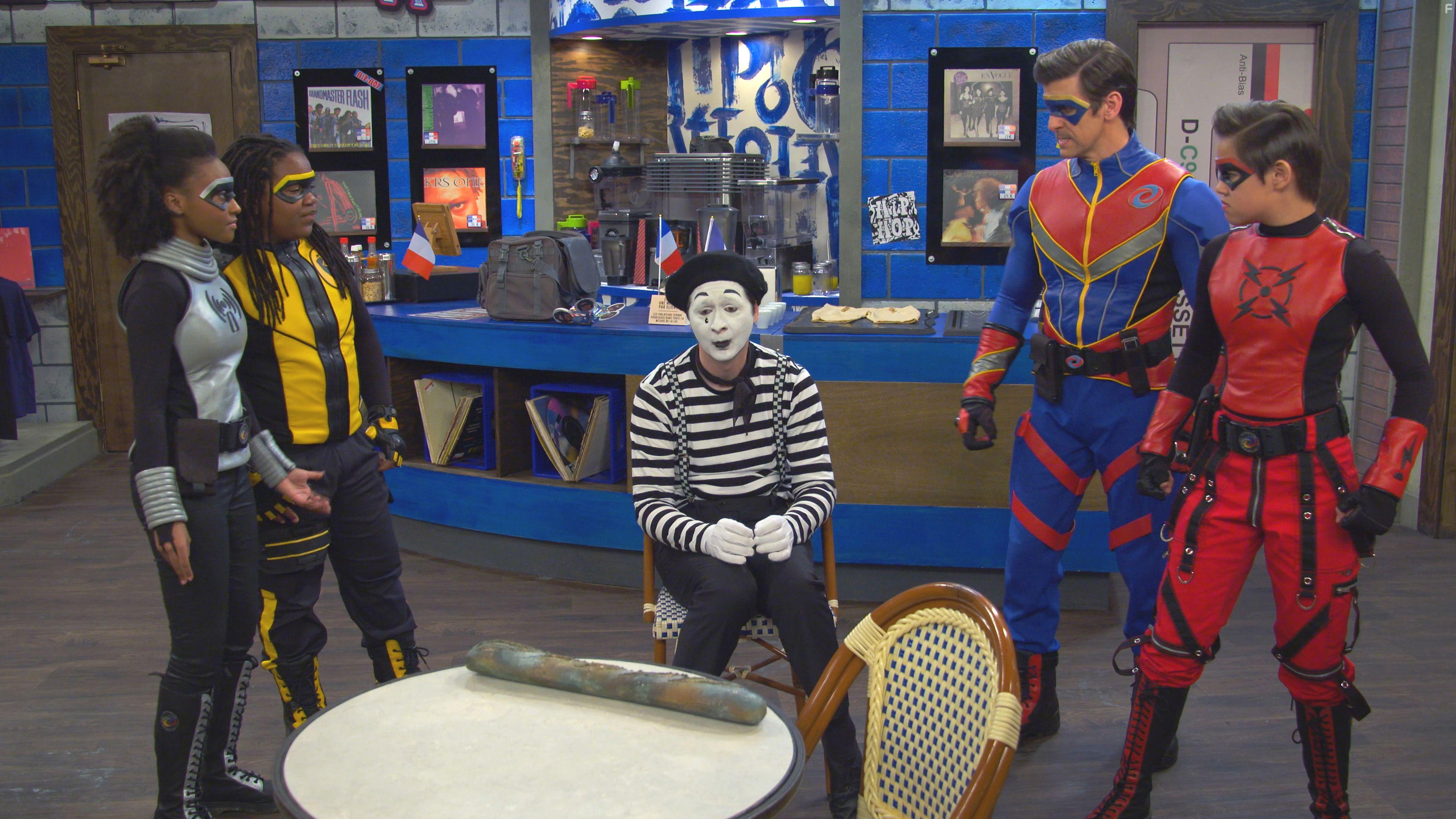 Terrence Little Gardenhigh, Havan Flores, Cooper Barnes, and Dana Heath in Danger Force (2020)