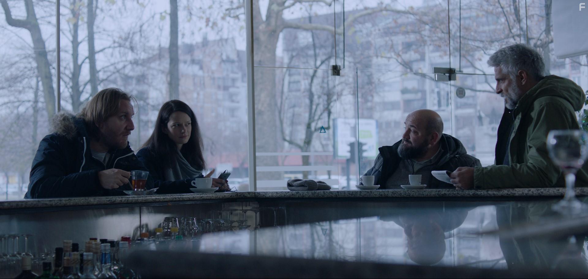 Sebastian Cavazza, Gregor Cusin, Matej Puc, and Nika Rozman in Jezero (2019)