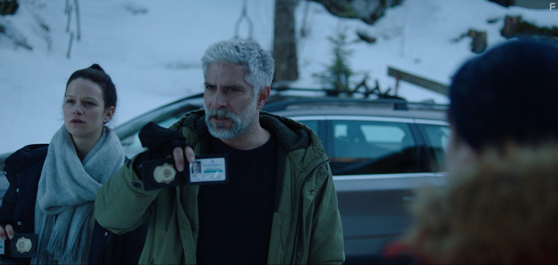 Sebastian Cavazza, Nika Rozman, and Timon Sturbej in Jezero (2019)