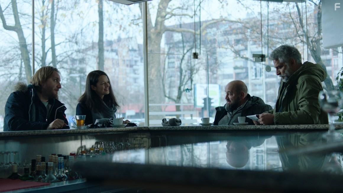 Sebastian Cavazza, Gregor Cusin, Matej Puc, and Nika Rozman in Jezero (2019)